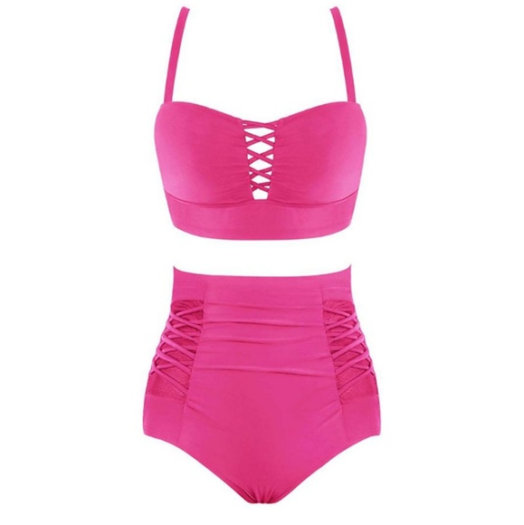 Nwt 2 piece high wasted  swim suite - Picture 6 of 6